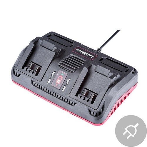 Elektrická nabíjačka pre 2 aku CLC-20V-2.4D Worcraft, S20Li, 20V 
