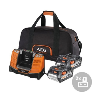 Set akumulátor + nabíjačka SET LL1840BL AEG, 18V, 2x 4,0Ah